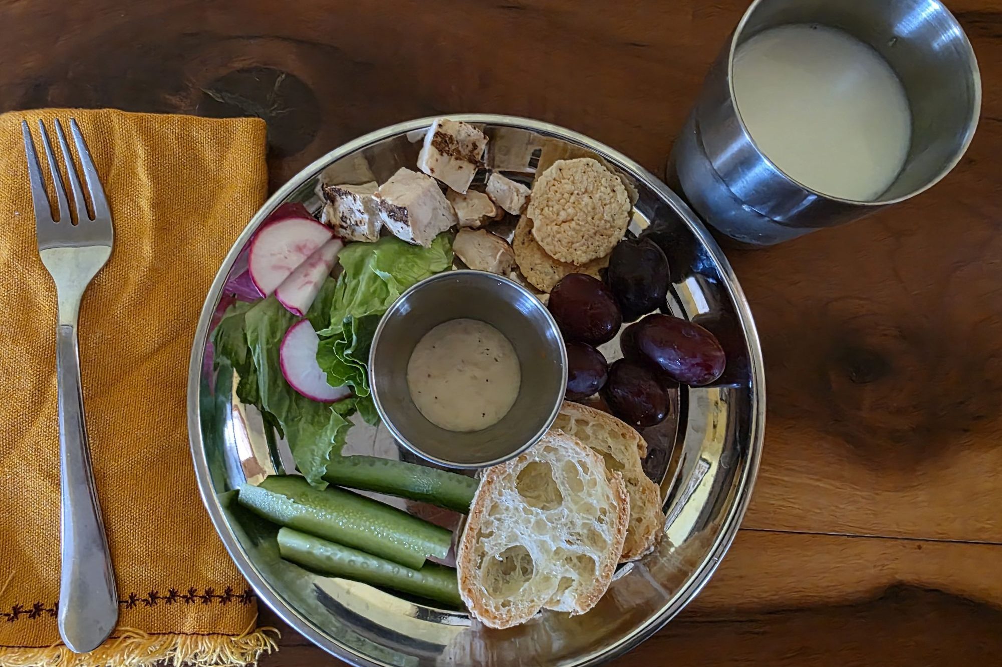From our garden to their plates — seasonal produce often becomes part of the day's meals.